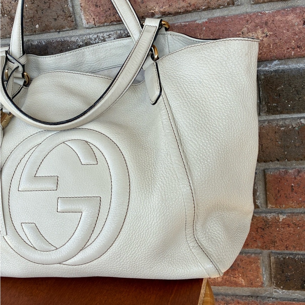 🤍 Gucci Soho Ivory Tote Bag - Picture 4 of 17